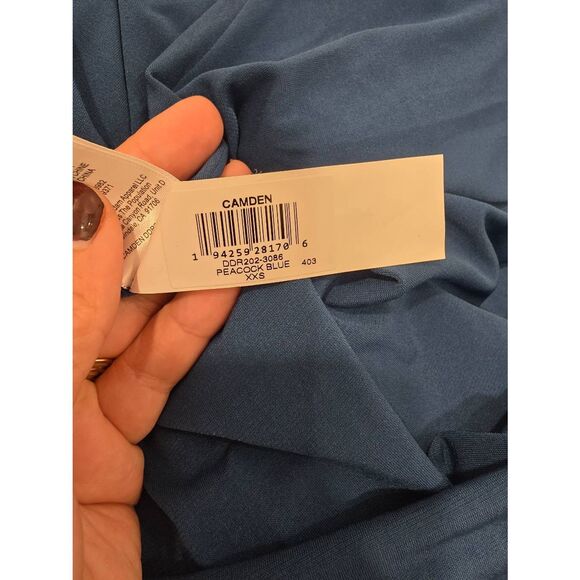 Dress the Population Camden Halter Maxi Gown Peacock Blue Size XXS NWOT - Picture 4 of 13